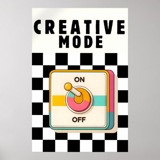 Creatieve Modus Poster, Retro Switch Pop Art Print (Voorkant)