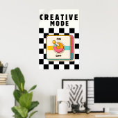 Creatieve Modus Poster, Retro Switch Pop Art Print (Thuiskantoor)