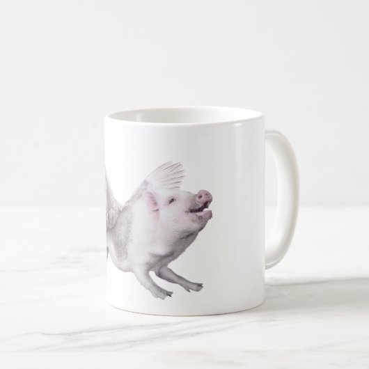 Creatieve Mok van klapende vliegende varken wannee (Voorkant rechts)