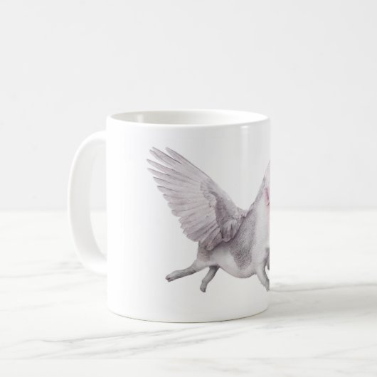 Creatieve Mok van klapende vliegende varken wannee (Voorkant links)