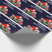 Creatieve motorfiets vakantie cadeauverpakking cadeaupapier (Hoek)