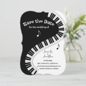 Creatieve muzikanten Piano Keys sparen de Datum Kaart (Staand voorkant)