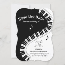 Creatieve muzikanten Piano Keys sparen de Datum