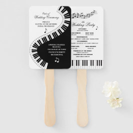 Creatieve Muzikanten Piano Keys Wedding Program Handwaaier