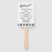 Creatieve Muzikanten Piano Keys Wedding Program Handwaaier (Achterkant)