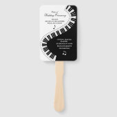 Creatieve Muzikanten Piano Keys Wedding Program Handwaaier (Voorkant)