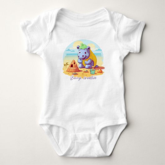 Creatieve nijlpaard romper (Voorkant)