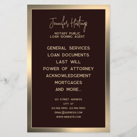 Creatieve notaris openbare Flyer (Achterkant)