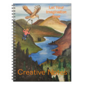 Creatieve notities voor Let Your Imagination Soar Notitieboek (Voorkant)