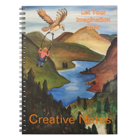 Creatieve notities voor Let Your Imagination Soar Notitieboek (Voorkant)