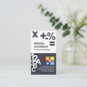 Creatieve Nummers Symbolen Financieel Visitekaartje (Staand voorkant)