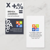 Creatieve Nummers Symbolen Financieel Visitekaartje (Voorkant / Achterkant)