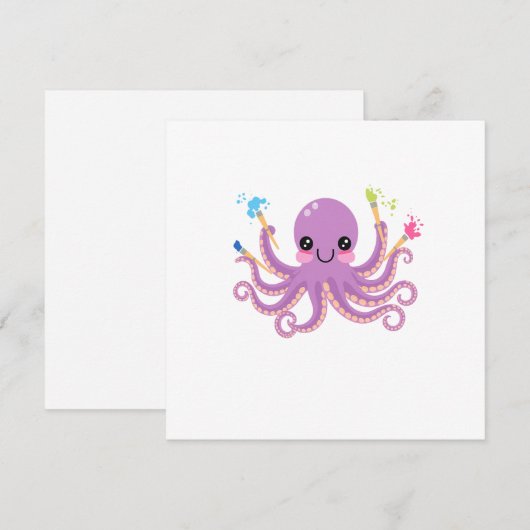 Creatieve Octopus Studio Kaart (Voorkant / Achterkant)