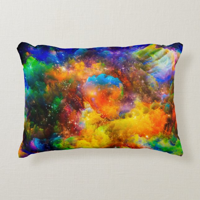 Creatieve opstelling van fractale elementen, licht accent kussen (Voorkant)