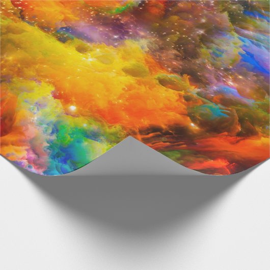 Creatieve opstelling van fractale elementen, licht cadeaupapier (Hoek)