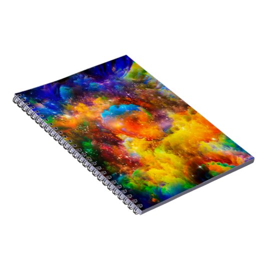 Creatieve opstelling van fractale elementen, licht notitieboek (Rechterzijde)