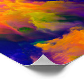 Creatieve opstelling van fractale elementen, licht poster (Hoek)