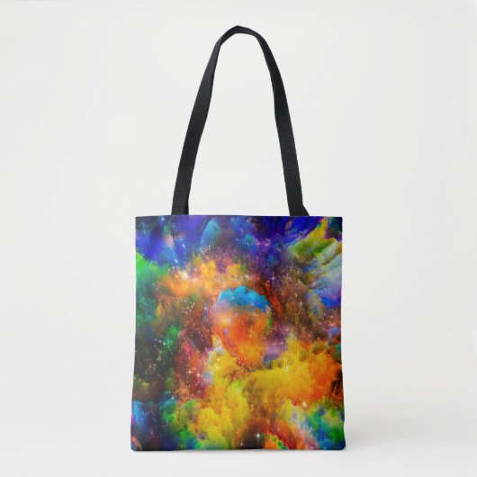Creatieve opstelling van fractale elementen, licht tote bag (Voorkant)
