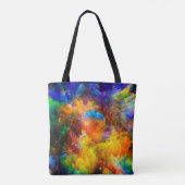 Creatieve opstelling van fractale elementen, licht tote bag (Achterkant)