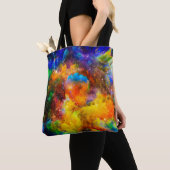Creatieve opstelling van fractale elementen, licht tote bag (Dichtbij)