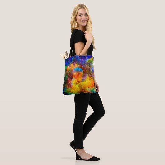 Creatieve opstelling van fractale elementen, licht tote bag (Op model)