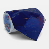 Creatieve Originele Blauwe Abstracte Kunst Modern Stropdas (Opgerold)