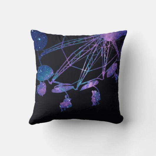 Creatieve Paarse Droom Kosmische Kermisrit Kussen (Achterkant)