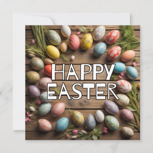 Creatieve paasei collage kaart (Voorkant)