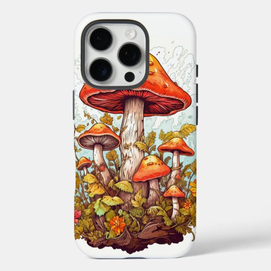 Creatieve Paddenstoelen Bos Illustratie Case-Mate iPhone Case (Achterkant)