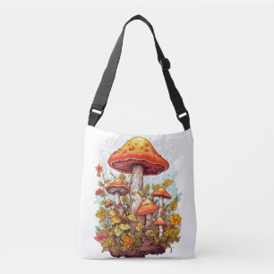 Creatieve Paddenstoelen Bos Illustratie Crossbody Tas