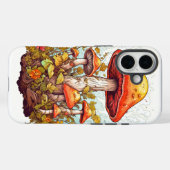 Creatieve paddestoelen bos illustratie Case-Mate iPhone case (Achterkant (horizontaal))