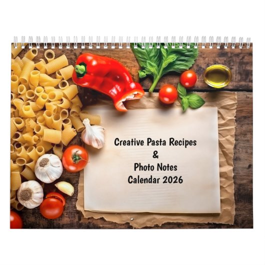 Creatieve pastarecepten & fotonotities kalender (Hoes)