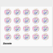 Creatieve Persoon Kunst en Inspiratie Word Cloud Ronde Sticker (Vel)