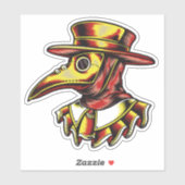 Creatieve pestdokterillustratie sticker (Vel)