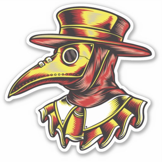 Creatieve pestdokterillustratie sticker (Voorkant)