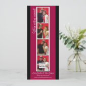 Creatieve Photo Booth Save the Date (Rood & Zwart) (Staand voorkant)