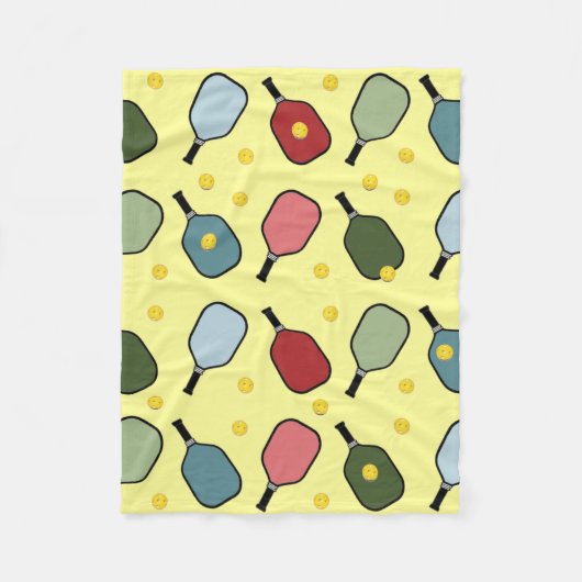 Creatieve Pickleball Fleece Deken (Voorkant)