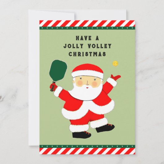 Creatieve Pickleball Kerst Feestdagenkaart (Voorkant)