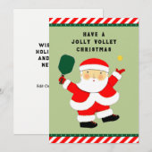 Creatieve Pickleball Kerst Feestdagenkaart (Voorkant / Achterkant)