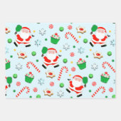 Creatieve Pickleball Kerstcadeau Inpakpapier Vel (Voorkant)