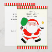 Creatieve Pickleball Kerstmis Feestdagenkaart (Voorkant / Achterkant)