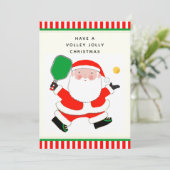 Creatieve Pickleball Kerstmis Feestdagenkaart (Staand voorkant)