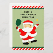Creatieve Pickleball Kerstmis Feestdagenkaart (Voorkant / Achterkant)