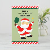 Creatieve Pickleball Kerstmis Feestdagenkaart (Staand voorkant)