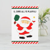 Creatieve Pickleball Kerstmis Feestdagenkaart (Staand voorkant)