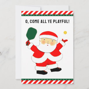 Creatieve Pickleball Kerstmis Feestdagenkaart