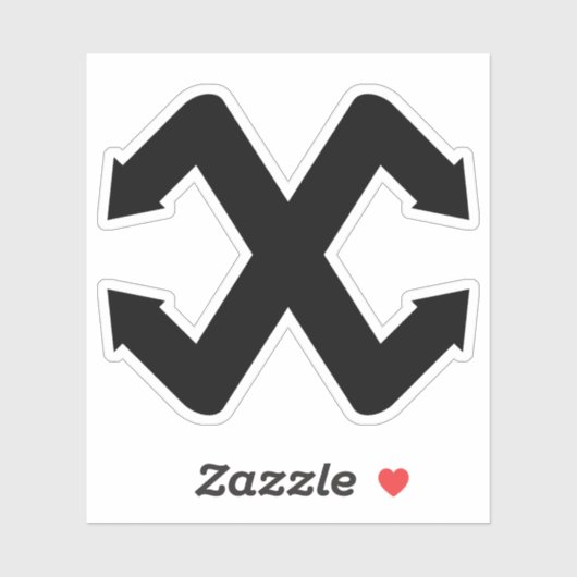 Creatieve Pijl Letter X Monogram Sticker (Vel)