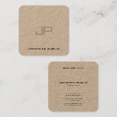 Creatieve premie Echte Kraftpapier-Document Monogr Vierkante Visitekaartje (Voorkant / Achterkant)