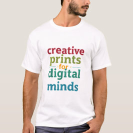 Creatieve Prints Voor Digitale Geesten Artistieke T-shirt