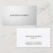 Creatieve professionele design zilver effen trendy visitekaartje (Voorkant / Achterkant)